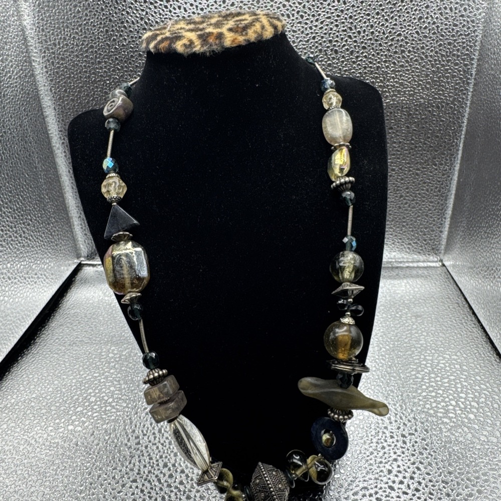 Treska Gorgeous Boho Multicolored Bead Necklace Fancy
